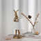 Nordic Rogue Rabbit Resin Table Lamp  Designer LED Table Light With Fabric Shade For Bedroom  Livin 5