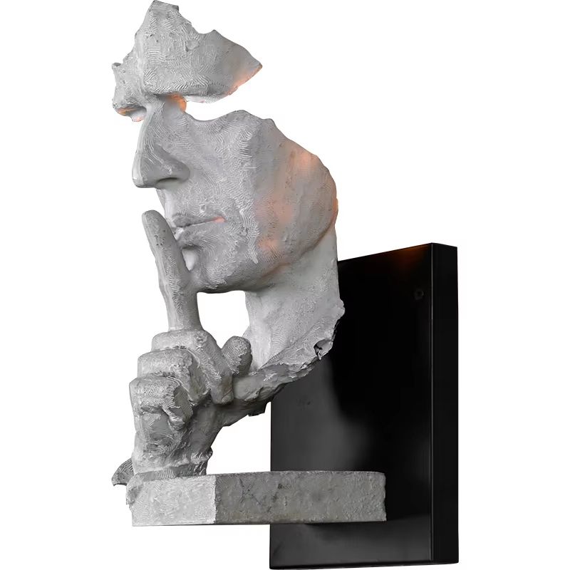 Face Art Loft Wall Lamp  Creative Retro LED Wall Light For Home Bar Aisle  Salon Decor 0
