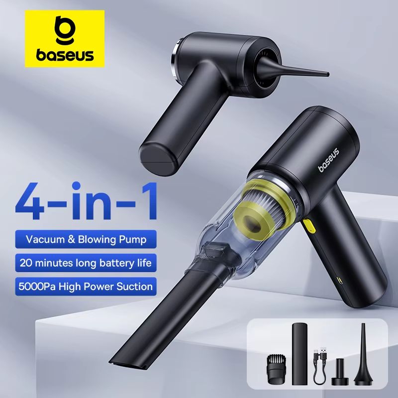 Baseus Wireless Car Vacuum Blower Gun Cordless Portable Cleaning Power For Your Vehicle 0