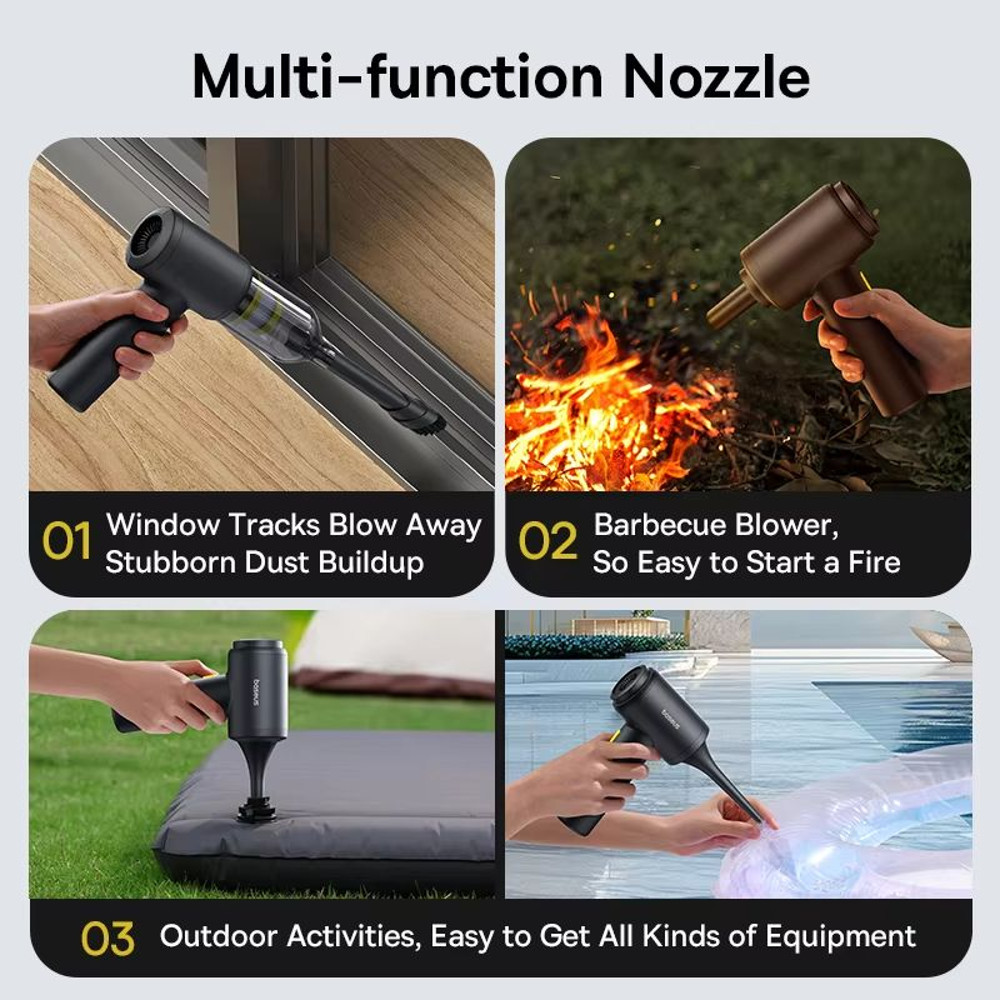 Baseus Wireless Car Vacuum Blower Gun Cordless Portable Cleaning Power For Your Vehicle 1