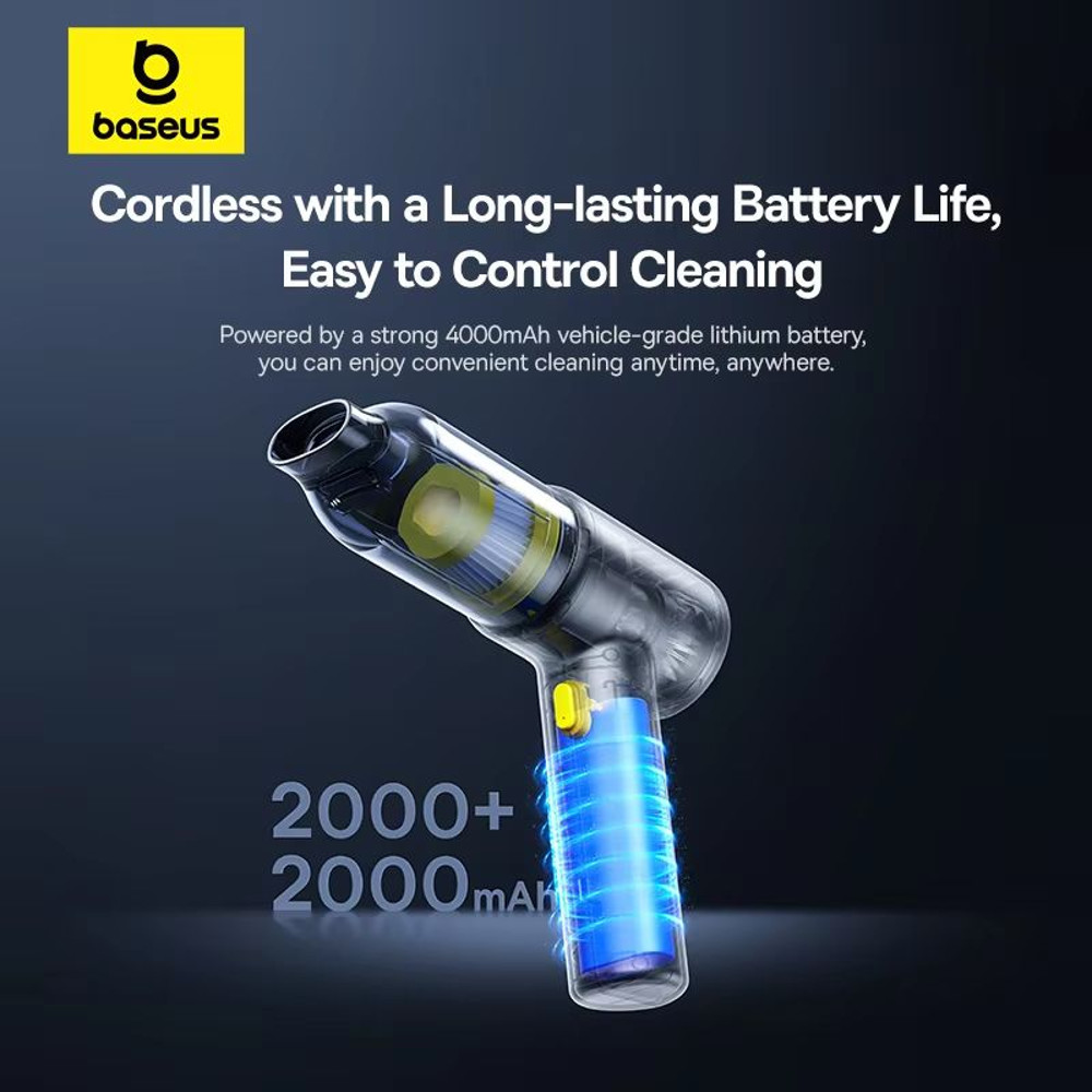Baseus Wireless Car Vacuum Blower Gun Cordless Portable Cleaning Power For Your Vehicle 5