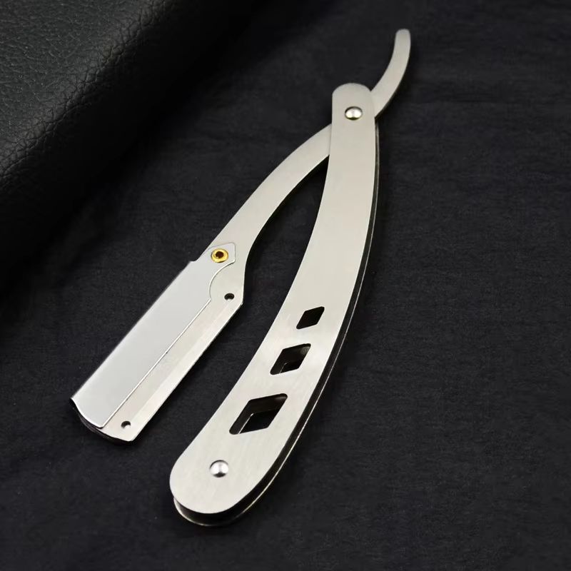Classic Black Folding Shaving Knife Handle  AntiqueStyle Barber Tool Blade Sold Separately 9
