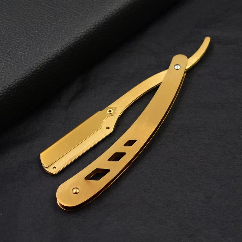 Classic Black Folding Shaving Knife Handle  AntiqueStyle Barber Tool Blade Sold Separately 7