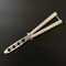 CSGOStyle Butterfly Comb Foldable Stainless Steel Practice Toy Beginner Balisong Trainer 6