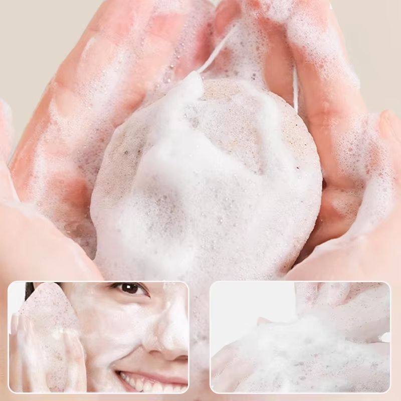 Ultimate Clean Mini Konjac Cleansing Sponge  Round Natural Exfoliator Puff For Facial Skin Care 3
