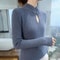 Elegance Mink 100 Mink Cashmere StandCollar Sweater SlimFit Long Sleeve Pullover For Women 1