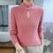 Elegance Mink 100 Mink Cashmere StandCollar Sweater SlimFit Long Sleeve Pullover For Women 2