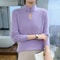 Elegance Mink 100 Mink Cashmere StandCollar Sweater SlimFit Long Sleeve Pullover For Women 16