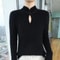 Elegance Mink 100 Mink Cashmere StandCollar Sweater SlimFit Long Sleeve Pullover For Women 7