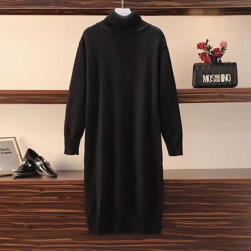 Cozy CollegeStyle HighNeck Thick Knit Pullover  Warm LongSleeve Solid Sweater For Autumn  Winter 7