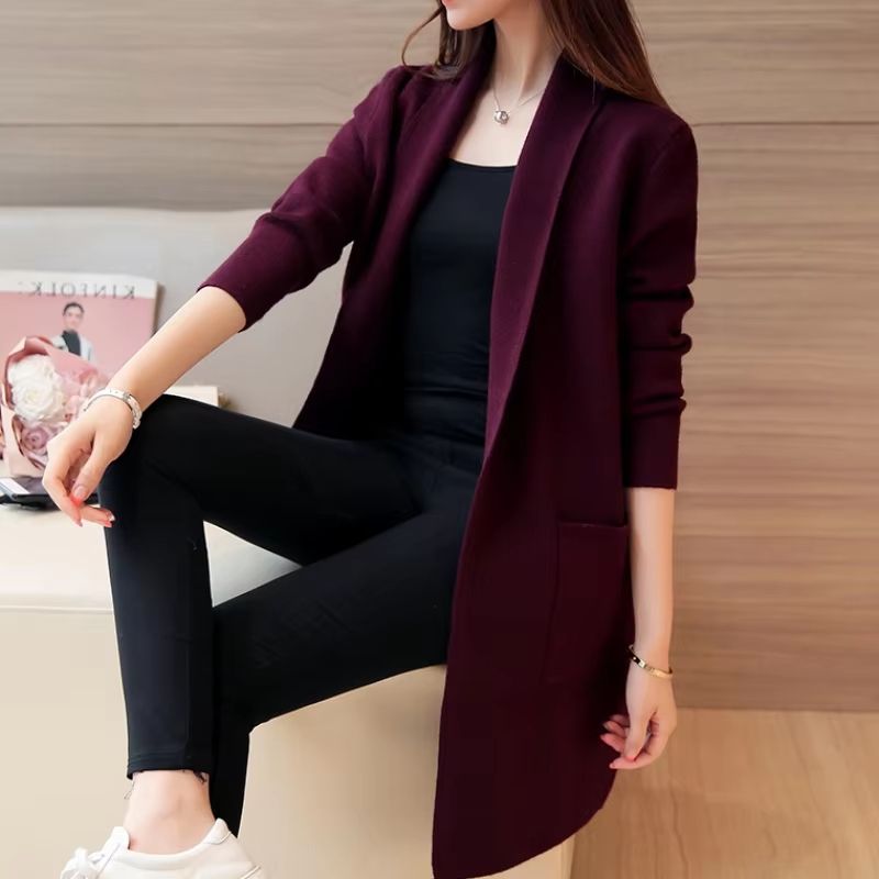 AllMatch Long Pocket Cardigan Sweater  2024 AutumnWinter Knit For Women 9