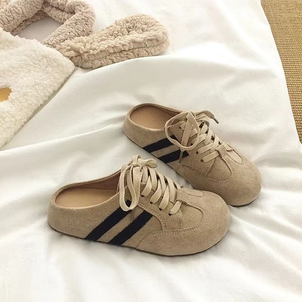 Elevated Wedge Suede Creeper HalfSlipper  Womens ThickBottom Baotou Sandal Sneaker Clog For Summer  5