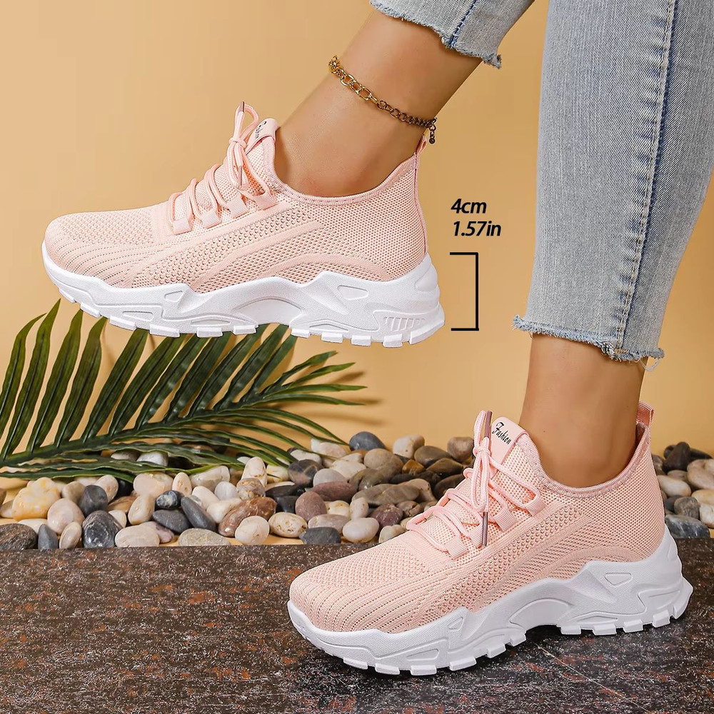 2025 Versatile HeightBoost Sneaker Solid Colour Womens Casual Shoes With Free Shipping 0