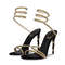 Eilyken Crystal Rhinestone OpenToe Sandals  Sexy Thin High Heels With Ankle Strap For Party  Prom 0