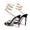 Eilyken Crystal Rhinestone OpenToe Sandals  Sexy Thin High Heels With Ankle Strap For Party  Prom 2