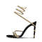 Eilyken Crystal Rhinestone OpenToe Sandals  Sexy Thin High Heels With Ankle Strap For Party  Prom 3