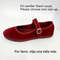Velvet Mary Jane Streetwear Ballet Flats  Womens HandStitched Solid Colour Loafers 11
