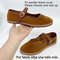 Velvet Mary Jane Streetwear Ballet Flats  Womens HandStitched Solid Colour Loafers 12