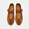 Velvet Mary Jane Streetwear Ballet Flats  Womens HandStitched Solid Colour Loafers 5