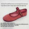 Velvet Mary Jane Streetwear Ballet Flats  Womens HandStitched Solid Colour Loafers 6
