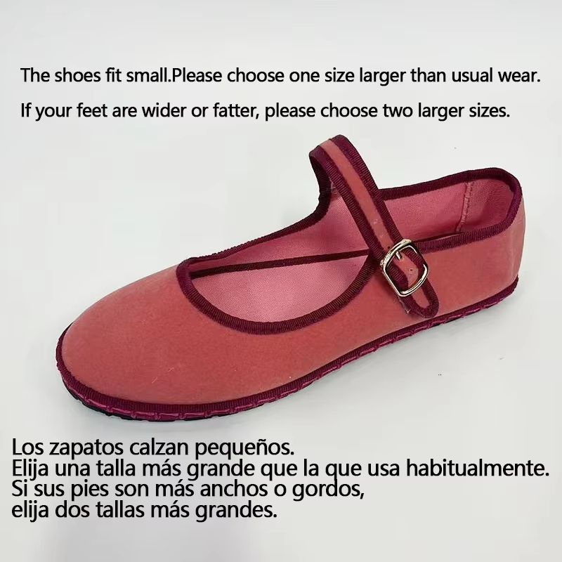 Velvet Mary Jane Streetwear Ballet Flats  Womens HandStitched Solid Colour Loafers 6
