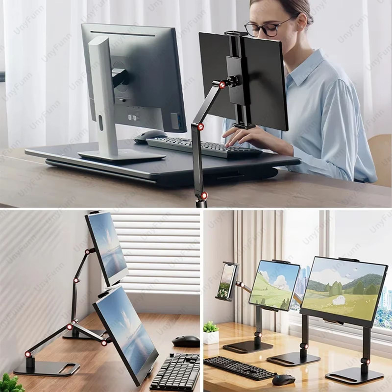 Universal Expandable Monitor Mount  Laptop Clamp Stand  Adjustable MultiScreen Holder For Gaming De 3