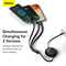 Baseus 100 W 3in1 Retractable Fast Charging Cable USBC Lightning Micro USB In One 3
