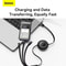 Baseus 100 W 3in1 Retractable Fast Charging Cable USBC Lightning Micro USB In One 5