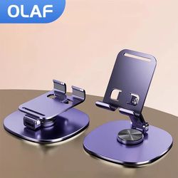 olaf 360 deg. rotating desktop phone & tablet stand – universal mount for iphone 15/14/13, samsung & ipad