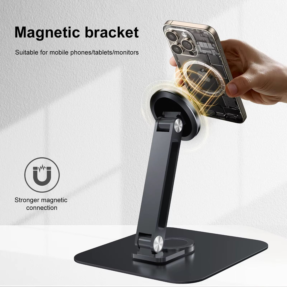 Aluminum Alloy 360deg Rotating Monitor Stand  Adjustable TableMounted Bracket With M4 Screw Base  H 4