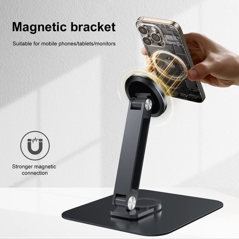 Aluminum Alloy 360deg Rotating Monitor Stand  Adjustable TableMounted Bracket With M4 Screw Base  H 4
