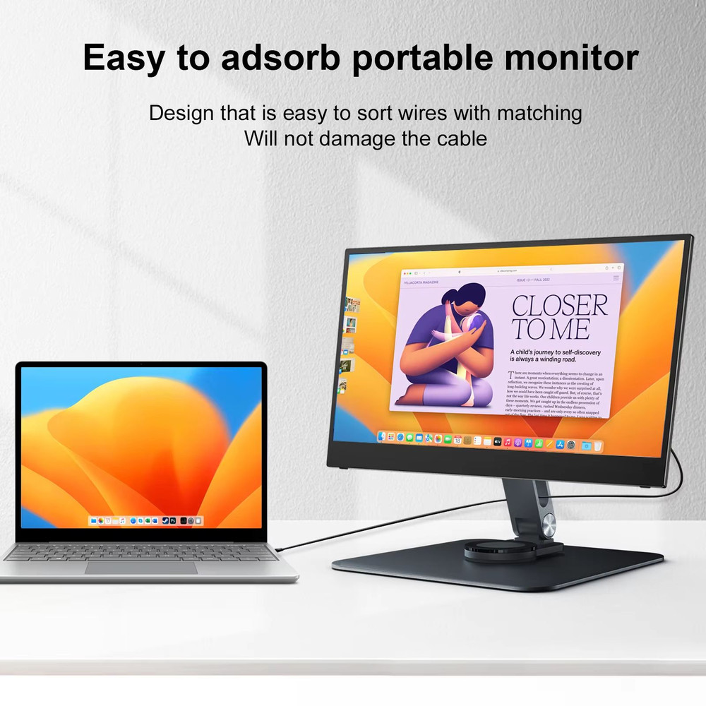 Aluminum Alloy 360deg Rotating Monitor Stand  Adjustable TableMounted Bracket With M4 Screw Base  H 5