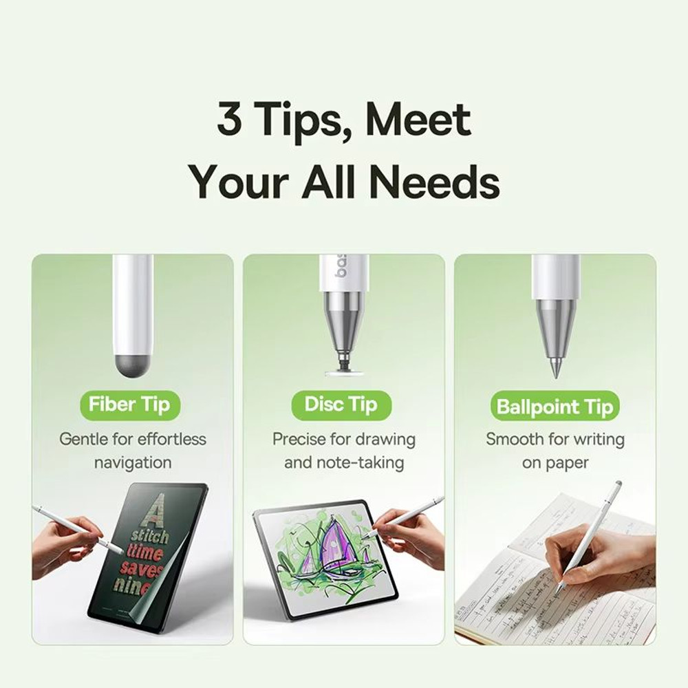 Baseus 3 In 1 100 W MultiConnector Stylus Pen  Universal Touch  Draw Pen For IPhoneiPadSamsungXiaom 1