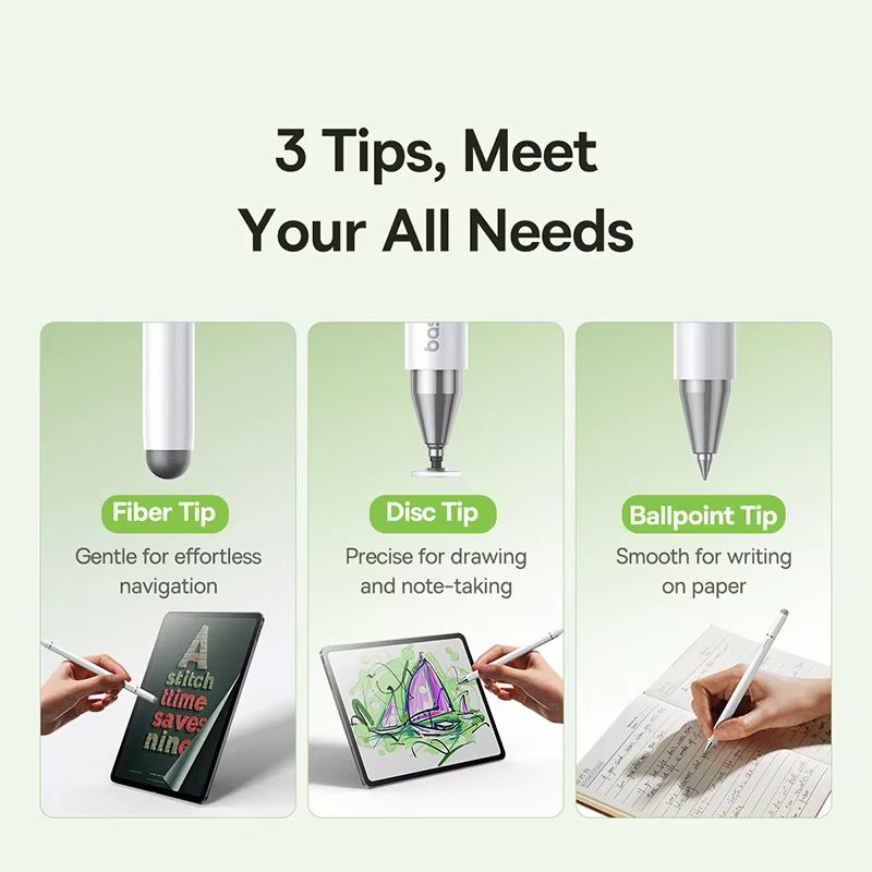 Baseus 3 In 1 100 W MultiConnector Stylus Pen  Universal Touch  Draw Pen For IPhoneiPadSamsungXiaom 1