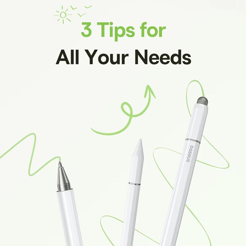 Baseus 3 In 1 100 W MultiConnector Stylus Pen  Universal Touch  Draw Pen For IPhoneiPadSamsungXiaom 5