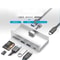 Aluminum TypeC 4Port USB 30 Hub With Phone Holder Memory Card Reader Solid MultiDevice Dock 3