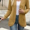 PitStripe Brushed Knit Cardigan Jacket Womens SolidColor Casual Knit Outerwear 12