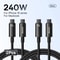 Baseus 240W USBC SuperCharge Cable Fast Charging Power Cord For IPhone MacBook Samsung Xiaomi 7