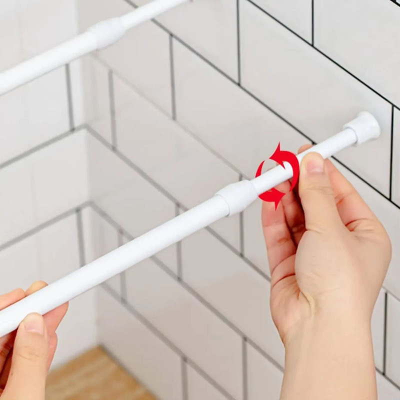 EasyFit Telescopic Storage Rod  NoDrill Adjustable Organizer Bar For Kitchen Closet  Bathroom 1