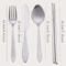 TravelMate 4Piece Stainless Steel Cutlery Set Portable Spoon Fork Knife Chopsticks With Storage C 4