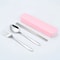 TravelMate 4Piece Stainless Steel Cutlery Set Portable Spoon Fork Knife Chopsticks With Storage C 10