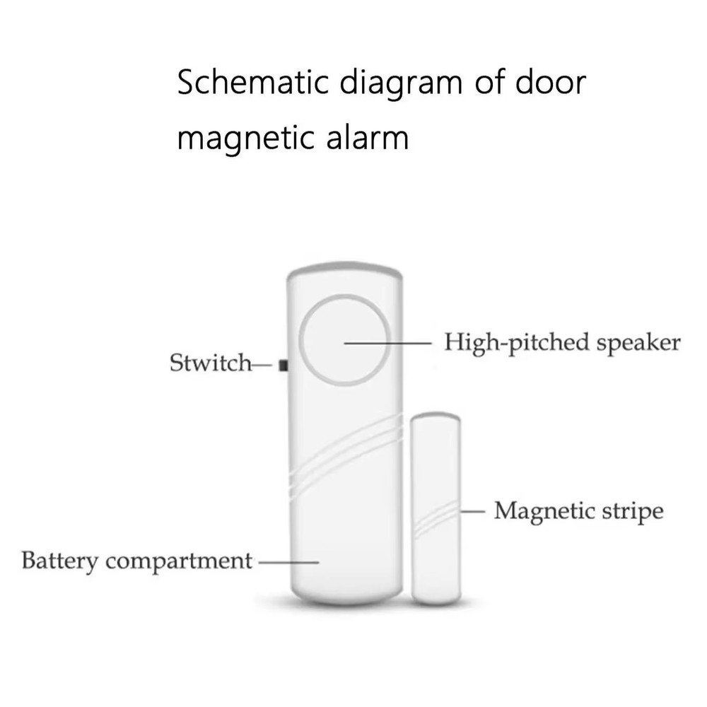 Wireless Door And Window Magnetic Sensor Alarm  2Pack Home Security Detectors 4