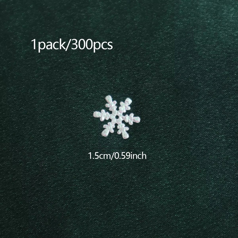 Christmas Snowflake Confetti  300pcs Decorative Paper Flakes For Holiday Parties  Events 4