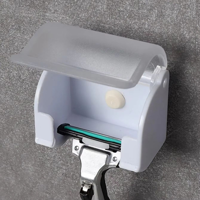 Mens Razor Holder With Suction Cup  WallMounted Shaver Stand  Bathroom Organizer 1