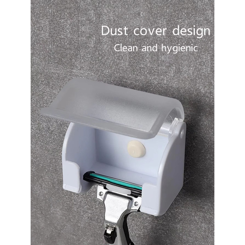 Mens Razor Holder With Suction Cup  WallMounted Shaver Stand  Bathroom Organizer 6