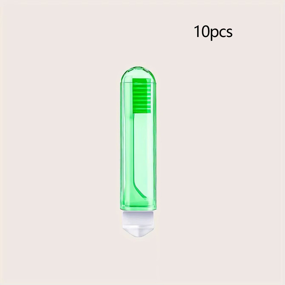 Portable Folding Travel Toothbrush Set  10pcs UltraSoft Bristle Toothbrushes For Camping Hiking  Ev 7