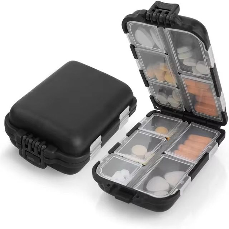 Portable 10Compartment Pill Organizer  Weekly Vitamin Dispenser For Effortless Daily Wellness 8