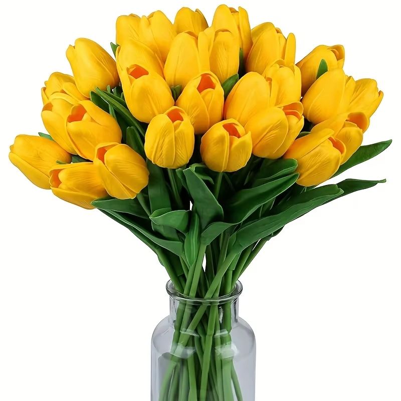 Artificial Tulip Bouquet  Vibrant Faux Flowers For Weddings  Decor 1