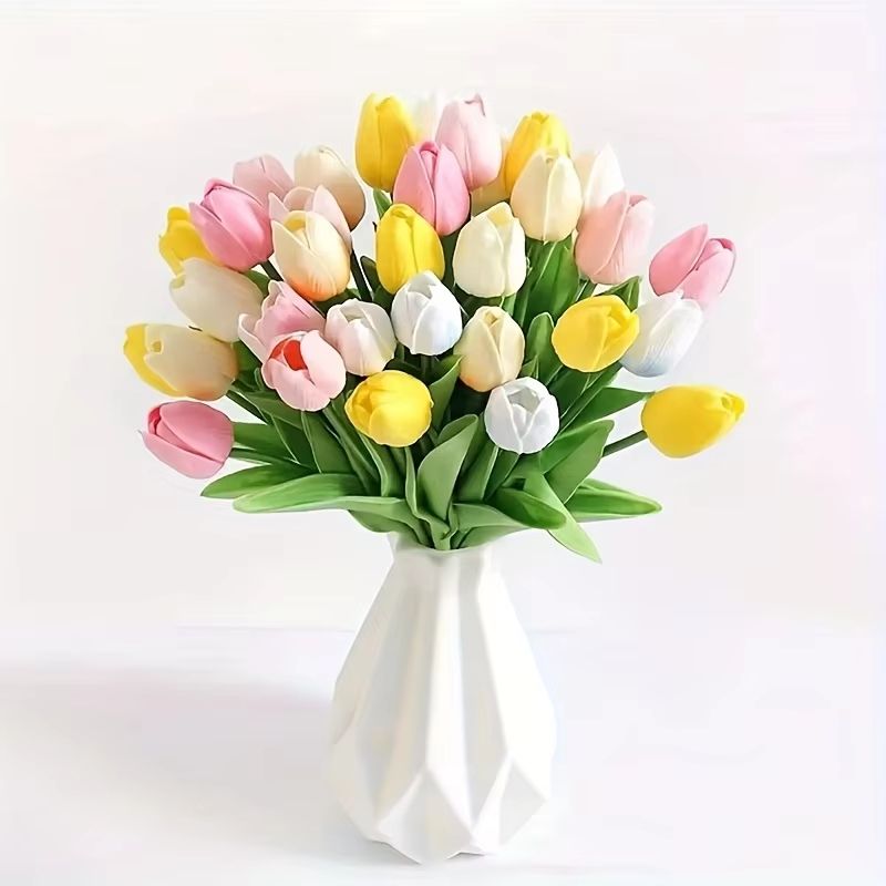Artificial Tulip Bouquet  Vibrant Faux Flowers For Weddings  Decor 2