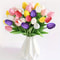 Artificial Tulip Bouquet Vibrant Faux Flowers For Weddings Decor 3